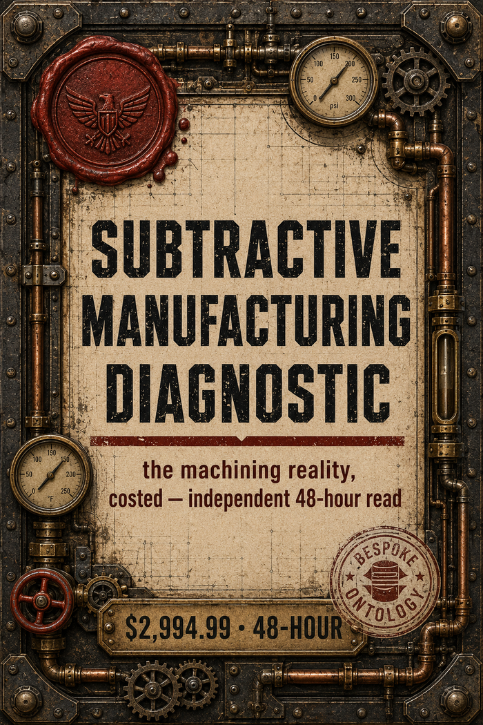 Bespoke Subtractive Manufacturing Diagnostic
