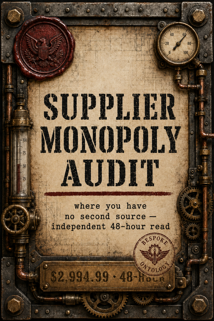 Bespoke Supplier Monopoly Audit